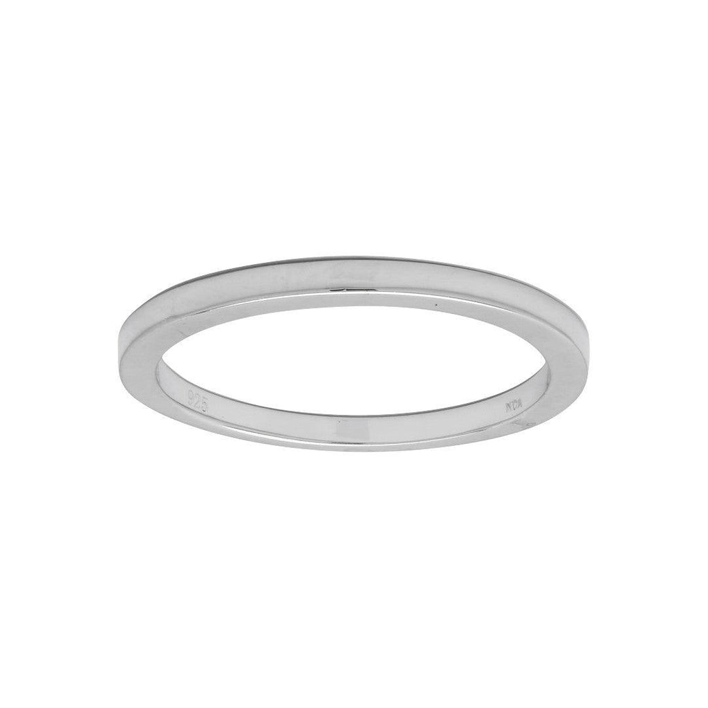 Rhodineret sølv ring ADINANOR enkel