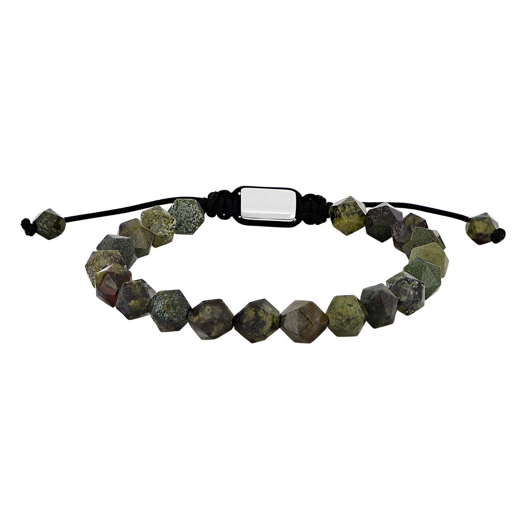 SON armbånd dragon blood jasper stål 8mm