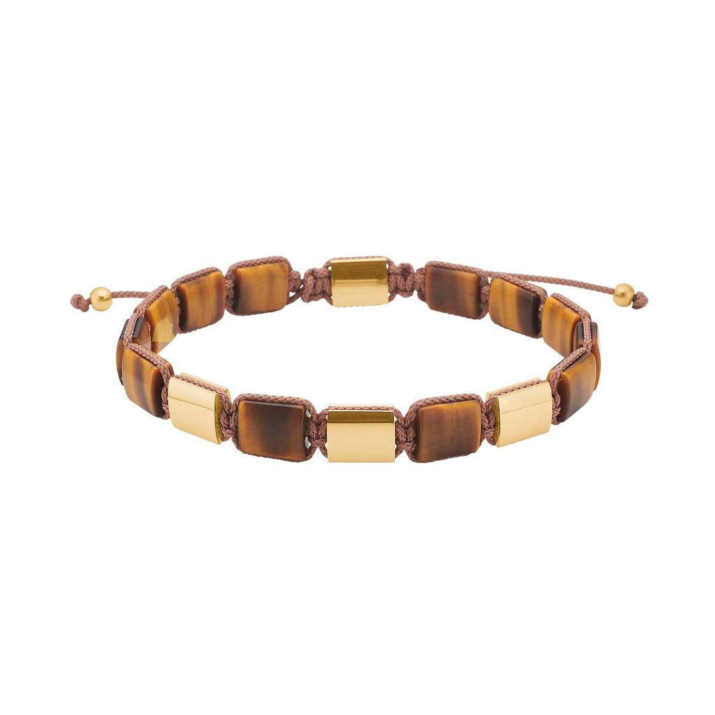 SON armbånd yellow tiger eye og IP gold