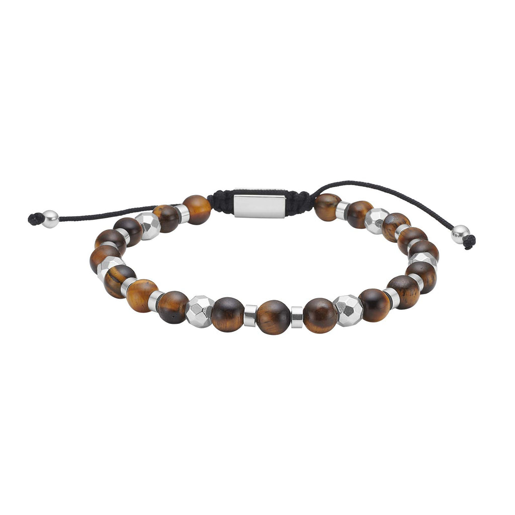 SON armbånd yellow tiger eye og stål