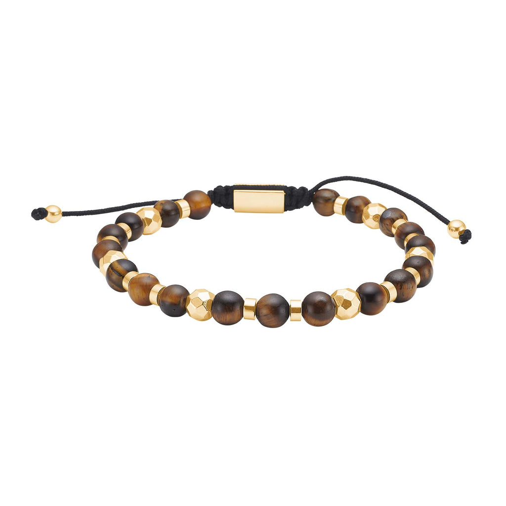 SON armbånd yellow tiger eye og IP gold